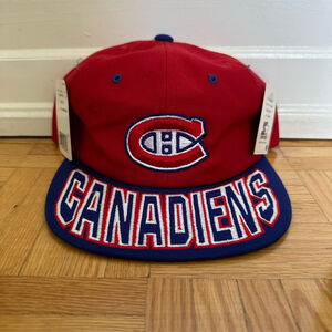 Vintage 90s Starter Montreal Canadiens NHL snapback cap NOS NWT